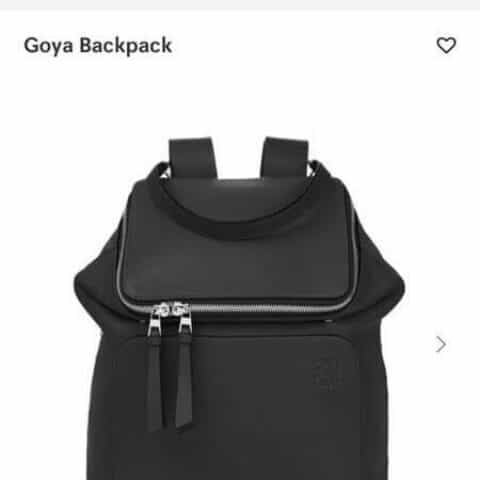 LOEWE罗意威 牛皮革Goya Backpack背包 0270黑色