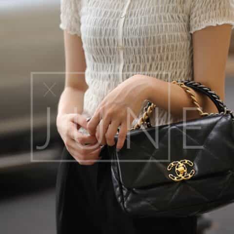 Chanel香奈儿 19 Flap Bag AS1160小号26C黑色