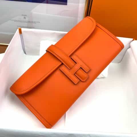 Hermès爱马仕 Jige 29 swift 橙色 蜜蜡线手缝 手包