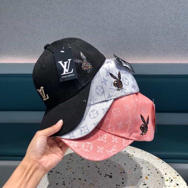 LV路易威登原版帆布面料+专柜老花皮新款原单棒球帽