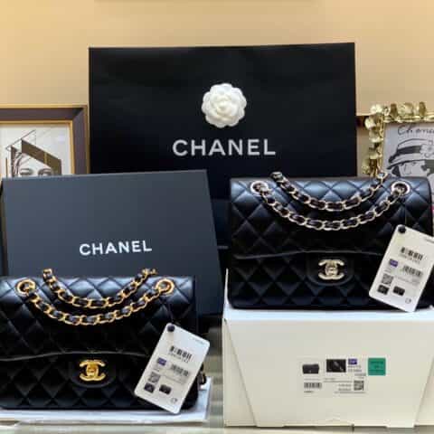 Chanel香奈儿 CF23 Classic flap bag A01113黑色羊皮