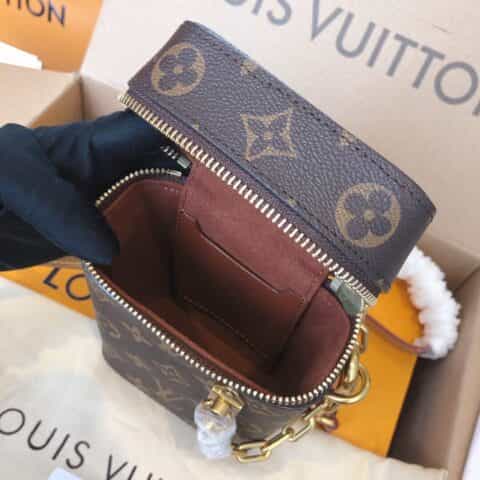 Louis Vuitton LV 限量复古Phone Box老花链条手机包M44914