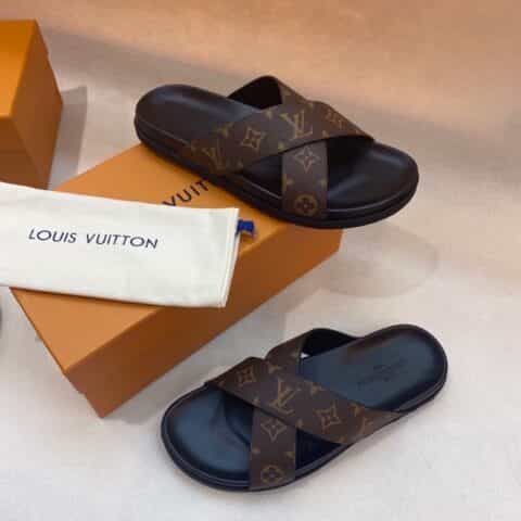 LV/路易威登 高端精品，原版材质L 牌奢品男士拖鞋