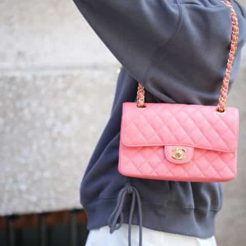Chanel CF23 Classic flap bag A01113粉色