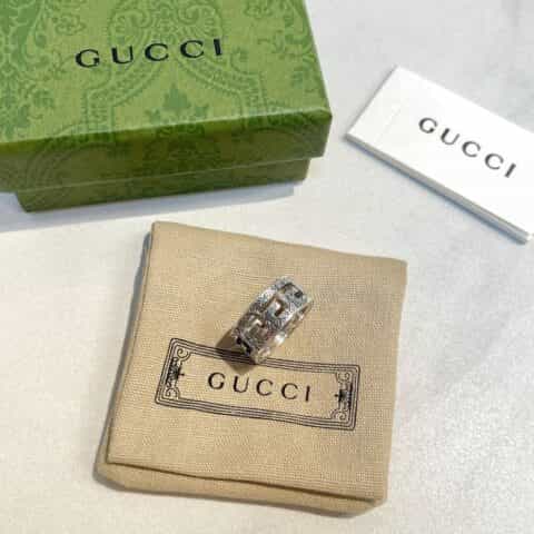 新款Gucci古驰方形G图案纯银戒指