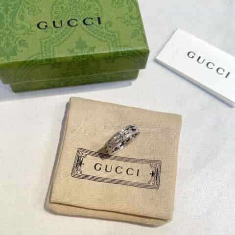 新款Gucci古驰方形G图案纯银戒指