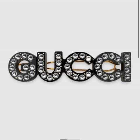 新款Gucci古驰满钻字母发夹发卡