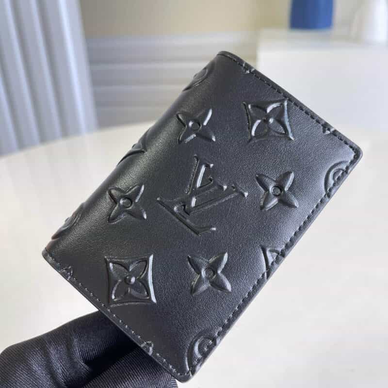 Louis Vuitton M80508 LV Pocket Organizer Slender wallet in Black