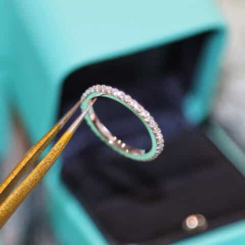 Tiffany& Co. 蒂芙尼经典单排满钻戒指