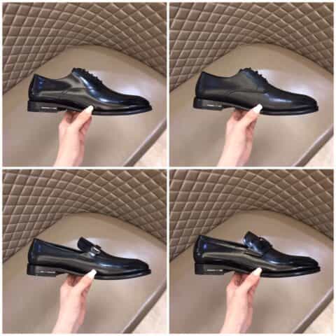 PRADA普拉达  2021新款Saffiano系列男士皮革乐福鞋