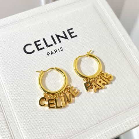 新款Celine赛琳流苏字母耳钉耳环