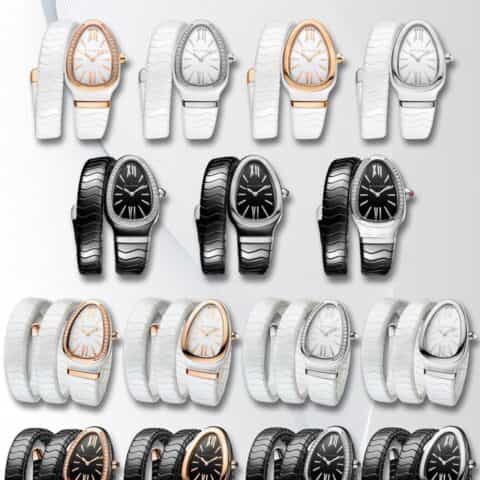 双环 宝格丽 灵蛇是宝格丽创造的经典图腾瑞士石英机芯陶瓷腕表