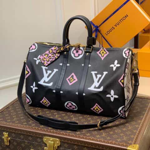 Louis Vuitton LV Keepall Bandoulière 45 旅行袋 M58656黑色