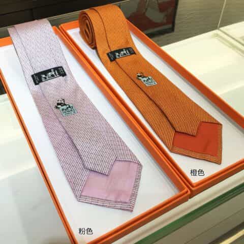 Hermes爱马仕100%顶级斜纹真丝+羊毛内里熊猫领带