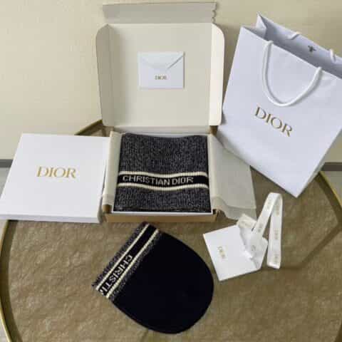 (套装)Dior迪奥海军蓝•D-White 围巾05DWI314I007_C540