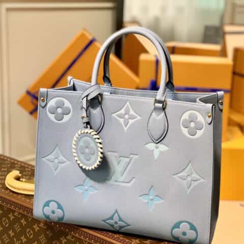 Louis Vuitton LV OnTheGo MM tote bag M45718夏日蓝