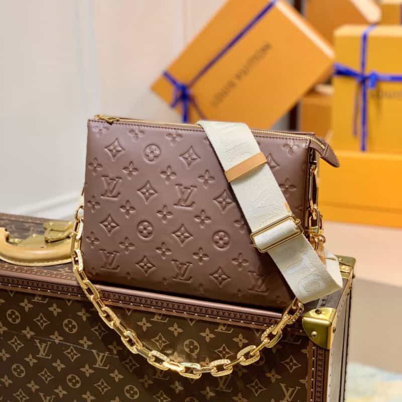 M59277 Louis Vuitton Monogram Embossed Puffy Coussin PM Handbag
