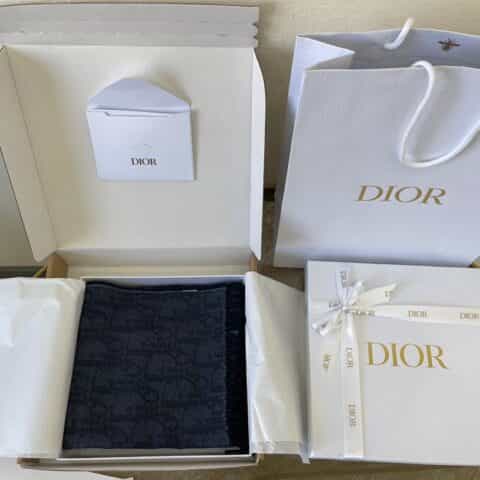 Dior迪奥蓝色 Oblique 印花男女通用围巾