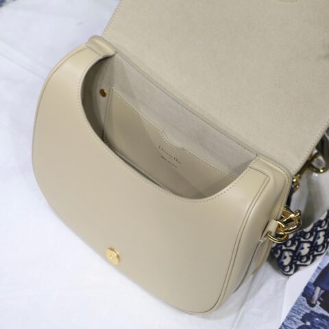 Dior Oblique印花刺绣肩带大号Bobby马鞍包 M9320杏色