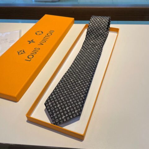 LV路易威登100%顶级提花真丝经典领带