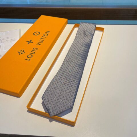 LV路易威登100%顶级提花真丝经典领带