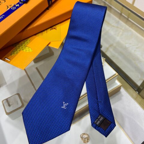 LV路易威登100%顶级提花真丝编织格纹领带