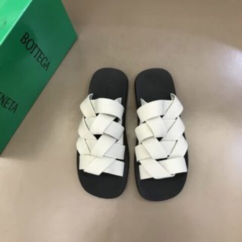 BV葆蝶家   进口纯棉原版织带材质春夏手工编织拖鞋