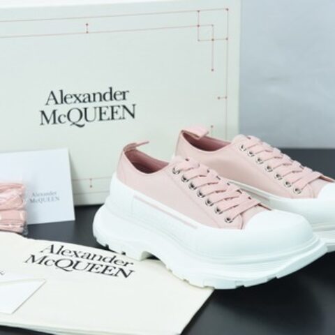 Alexander McQueen/亚历山大麦昆松糕鞋厚底增高帆布鞋Y07H5