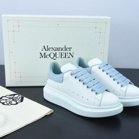 Alexander McQueen/亚历山大麦昆 松糕鞋厚底增高小白鞋D03G6