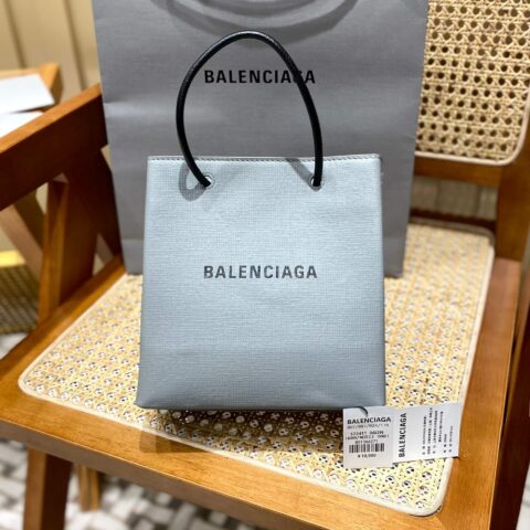 Balenciaga Shopping 20CM Bag 十字纹购物纸袋包 572411石墨灰