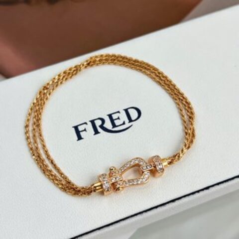 费雷德 Fred限量玫瑰金三层手绳手链