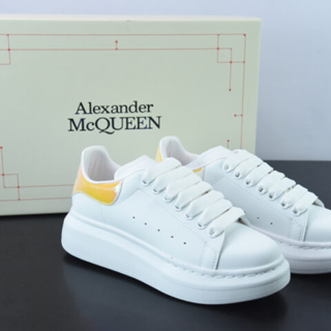 Alexander McQueen 麦坤亚历山大·麦昆 Sole Leather Sneakers低帮时装厚底休闲运动小白鞋