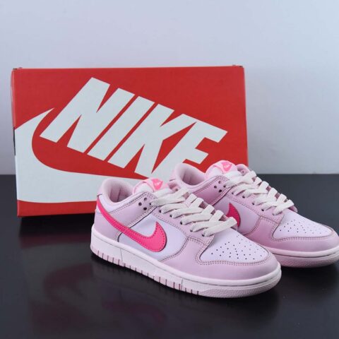 Nike SB Dunk Low GS"Triple Pink"扣篮系列低帮休闲运动滑板板鞋“芭比荧光粉”货号：DH9765-600