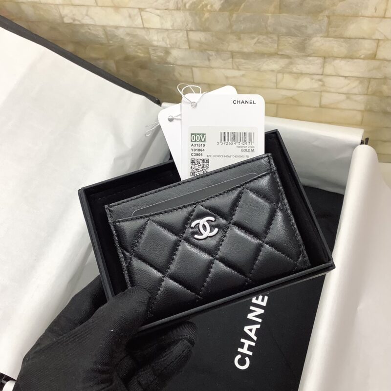 Chanel 原单进口羊皮卡包 A31510羊皮/银扣