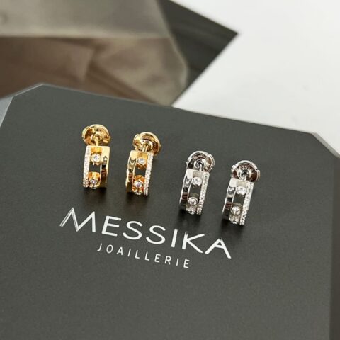 Messika梅西卡MOVE 满钻三颗钻 耳钉耳环