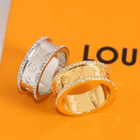 Louis Vuitton 路易威登双排钻LV字母戒指