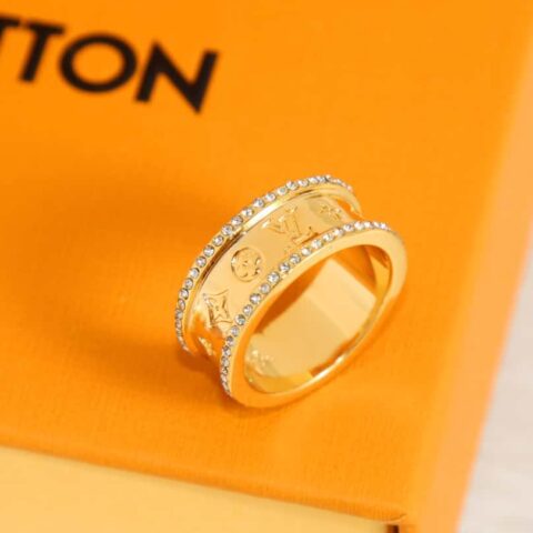 Louis Vuitton 路易威登双排钻LV字母戒指
