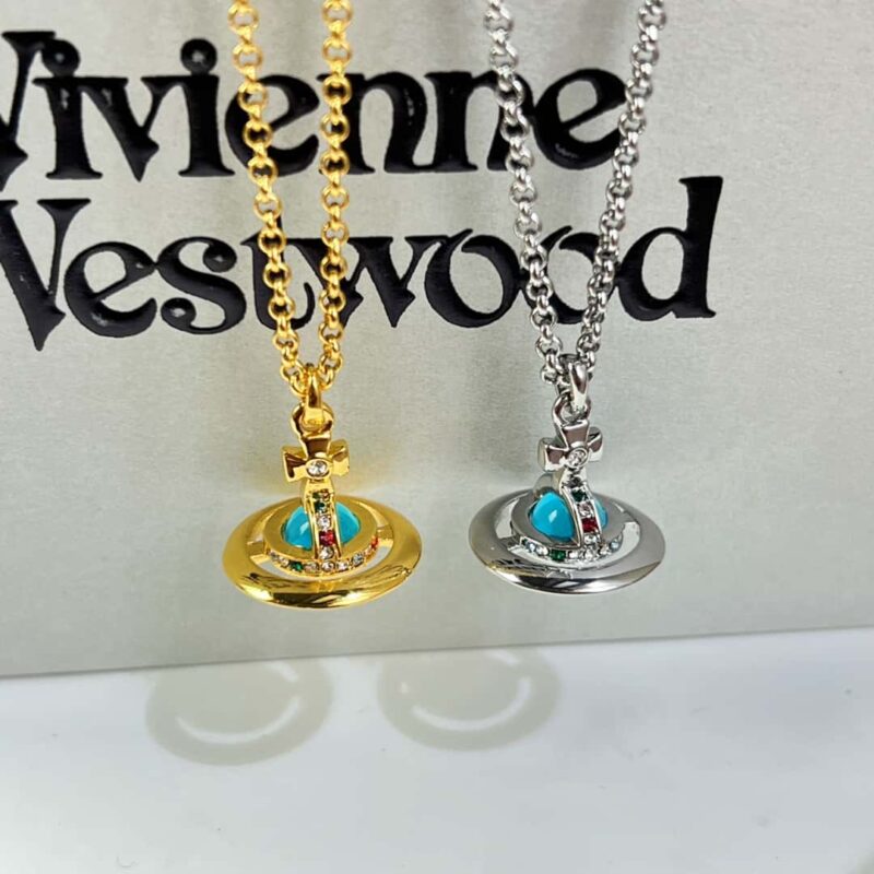 新款☑️ Vivienne Westwood西太后土星蓝宝石项链
