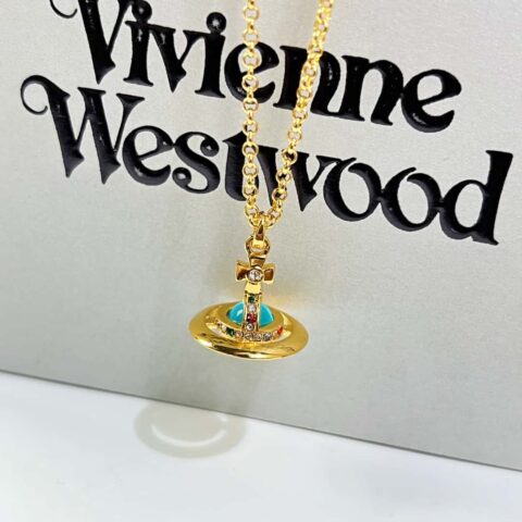 新款☑️ Vivienne Westwood西太后土星蓝宝石项链