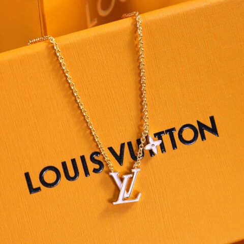 Louis Vuitton 路易威登LV粉色珐琅项链 手链