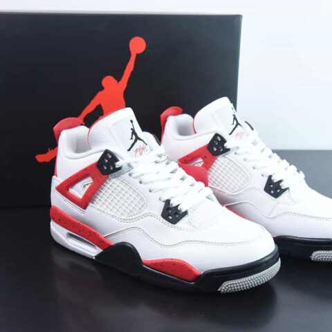 Air Jordan 4 “Red Cement”白红水泥运动鞋 货号： dh6927-161