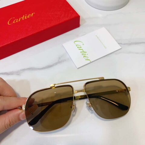 Cartier卡地亚半框男女通用太阳眼镜