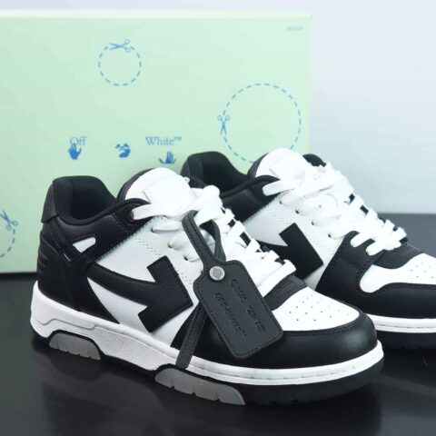 Off-White™ c/o Virgil Abloh Out Of Office Low-top Leather Sneakers"OOO"系列低帮复古百搭休闲运动板鞋