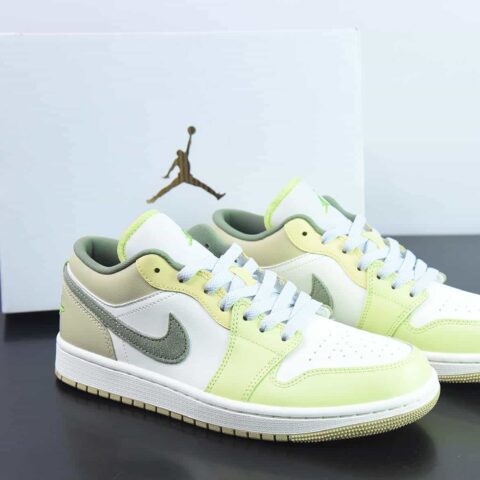 Air Jordan 1 Low 绿白色 乔1低帮文化篮球鞋 货号：FD9906-131