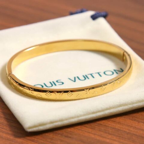 Louis Vuitton 路易威登中古款老花光面手镯手环