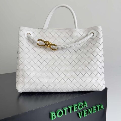 Bottega Veneta 本季推出的新款Andiamo编织手袋 中号 款号：743572