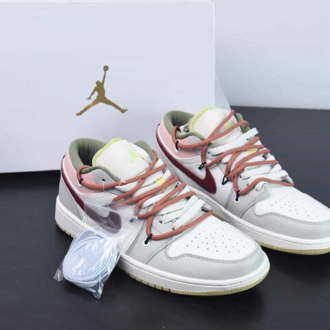 Air Jordan 1 Low 米红信仰温柔绑带低帮篮球鞋 货号：FD9906-131