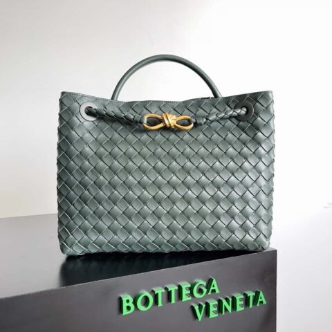 BV Bottega Veneta2023新款Andiamo编织手袋 中号 款号：743572 深绿色