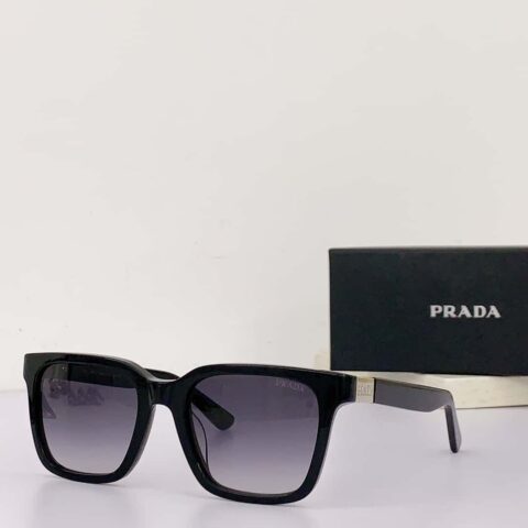 PRADA普拉达经典版材大方框男女通用太阳眼镜