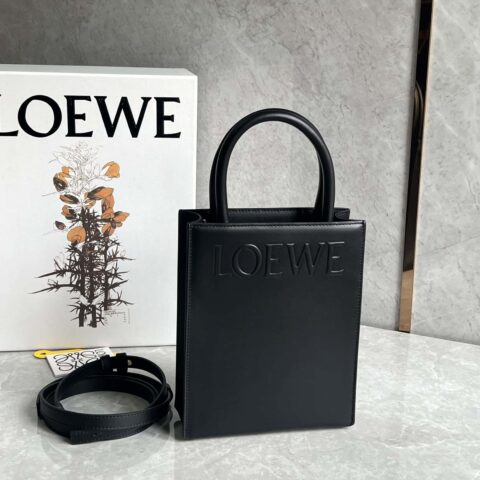 LOEWE 最新秀款 A5 tote琴谱小托特包 0691黑色